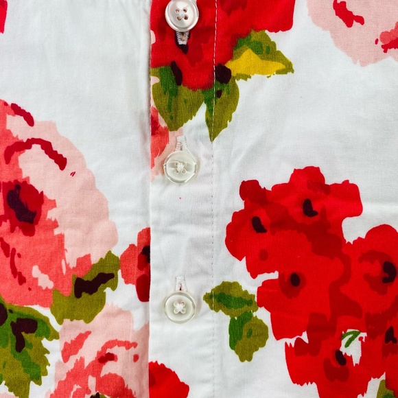 Mini Boden Sleeveless Floral Dress White Red Size 2-3 - Picture 5 of 6